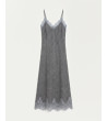 VESTIDO LARGO LENCERO ESCOTE PICO TIRANTES ENCAJE | MULAYA