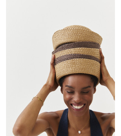 SOMBRERO PILLBOX RAFIA VUELTA | MULAYA