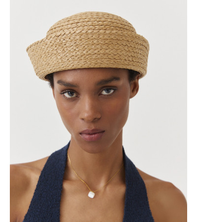 SOMBRERO PILLBOX RAFIA VUELTA | MULAYA