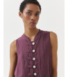 TOP RAYAS CUELLO MAO ALAMARES VOLANTES | MULAYA