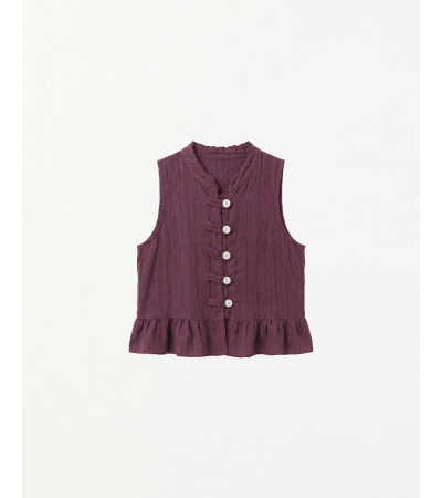 TOP RAYAS CUELLO MAO ALAMARES VOLANTES | MULAYA