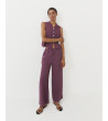 PANTALÓN WIDE LEG RAYAS VISCOSA LINO | MULAYA