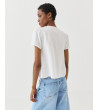 BLUSA LINO CUELLO V NIDO ABEJA VOLANTES | MULAYA