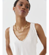 TOP CUELLO PICO VOLANTES EVASÉ