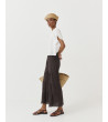 PANTALÓN WIDE LEG LINO CON FLECOS | MULAYA
