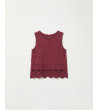 TOP CUELLO REDONDO ENCAJE BORDADO ALGODÓN | MULAYA