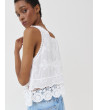 TOP CUELLO REDONDO ENCAJE BORDADO ALGODÓN | MULAYA