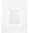 TOP CUELLO REDONDO ENCAJE BORDADO ALGODÓN | MULAYA