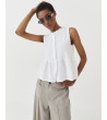 TOP NIDO ABEJA PEPLUM BORDADO SUIZO BOTONES | MULAYA