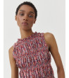 TOP ESTAMPADO CUELLO REDONDO FRUNCES VOLANTE | MULAYA