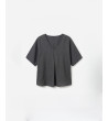 BLUSA LINO CUELLO V MANGA MURCIÉLAGO | MULAYA