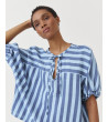 BLUSA RAYAS LAZADA MANGA FRANCESA ELÁSTICO | MULAYA