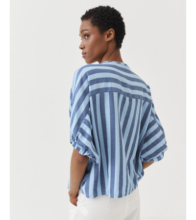 BLUSA RAYAS LAZADA MANGA FRANCESA ELÁSTICO | MULAYA