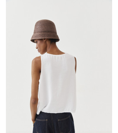 TOP CUELLO REDONDO BOTONES ABERTURA FRONTAL | MULAYA