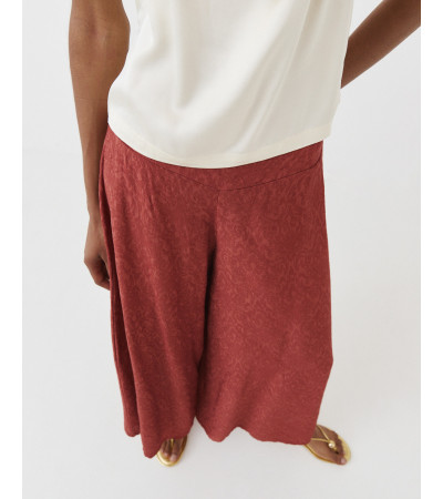 PANTALÓN PALAZZO JACQUARD PRETINA V | MULAYA