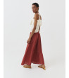 PANTALÓN PALAZZO JACQUARD PRETINA V | MULAYA