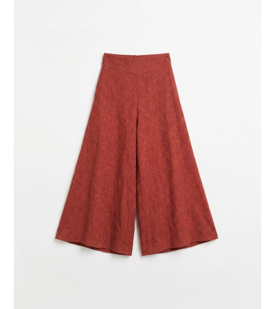 PANTALÓN PALAZZO JACQUARD PRETINA V | MULAYA