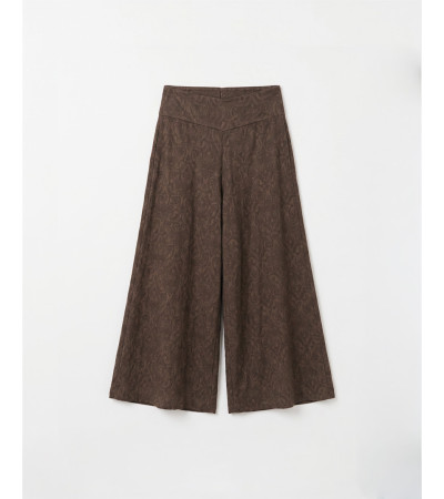 PANTALÓN PALAZZO JACQUARD PRETINA V | MULAYA