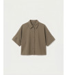 CAMISA CROP SOLAPA MANGA FRANCESA BOTONES | MULAYA