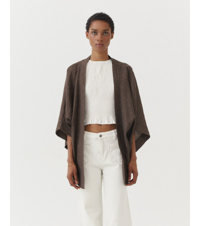 KIMONO MANGA FRANCESA ESTAMPADO JACQUARD MUJER | MULAYA
