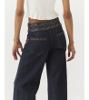 JEANS WIDE LEG BORDADOS CON EYELETS | MULAYA