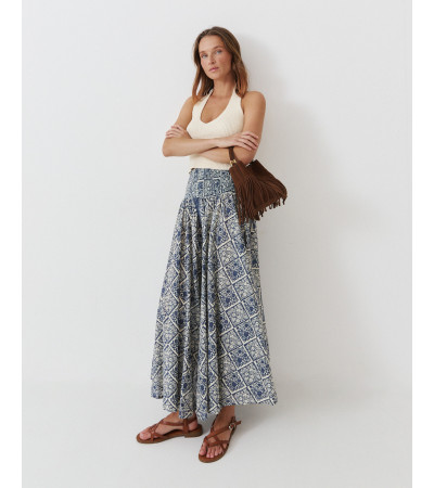 PANTALÓN PALAZZO ESTAMPADO ALGODÓN | MULAYA