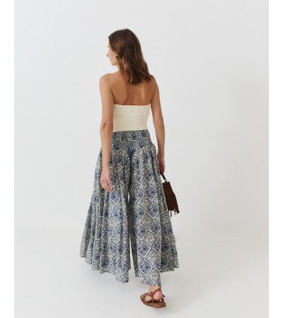 PANTALÓN PALAZZO ESTAMPADO ALGODÓN | MULAYA