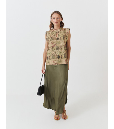 TOP MAO ESTAMPADO GOTA AGUA VOLANTE ABERTURA | MULAYA
