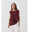 TOP NIDO ABEJA PEPLUM BORDADO MINI VOLANTES | MULAYA