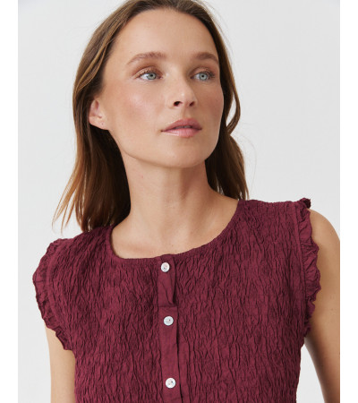 TOP NIDO ABEJA PEPLUM BORDADO MINI VOLANTES | MULAYA