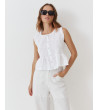 TOP NIDO ABEJA PEPLUM BORDADO MINI VOLANTES | MULAYA