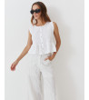 TOP NIDO ABEJA PEPLUM BORDADO MINI VOLANTES | MULAYA
