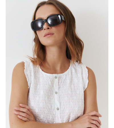 TOP NIDO ABEJA PEPLUM BORDADO MINI VOLANTES | MULAYA