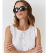 TOP NIDO ABEJA PEPLUM BORDADO MINI VOLANTES | MULAYA