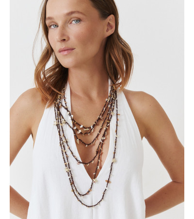 COLLAR CONCHAS BOHO MULTICAPA TRENZADO | MULAYA