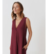 VESTIDO LARGO ESCOTE PICO MANGA SISA BOLSILLOS | MULAYA