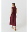 VESTIDO LARGO ESCOTE PICO MANGA SISA BOLSILLOS | MULAYA