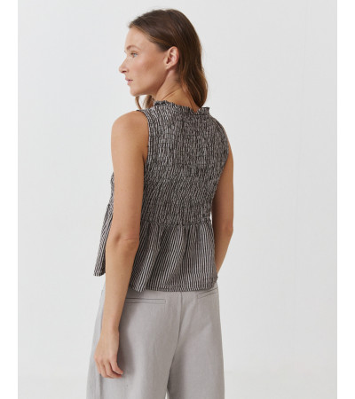 TOP NIDO ABEJA PEPLUM MINI VOLANTES BOTONES | MULAYA