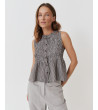 TOP NIDO ABEJA PEPLUM MINI VOLANTES BOTONES | MULAYA