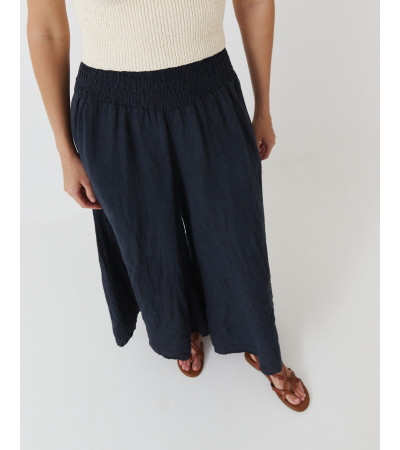 PANTALÓN PALAZZO LINO NIDO DE ABEJA | MULAYA