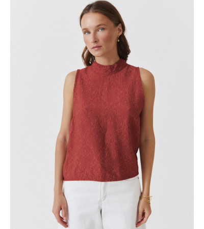 TOP HALTER JACQUARD CIERRE BOTONES TRASERO | MULAYA
