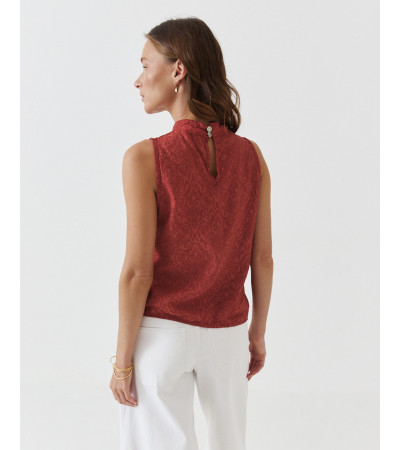 TOP HALTER JACQUARD CIERRE BOTONES TRASERO | MULAYA