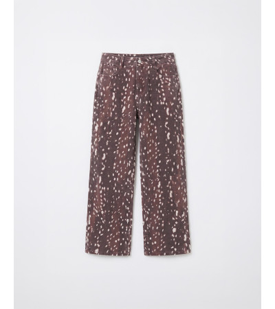 PANTALÓN WIDE LEG ANIMAL PRINT DENIM | MULAYA