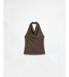 TOP HALTER JACQUARD ESPALDA DESCUBIERTA BOTONES | MULAYA