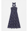 VESTIDO LARGO HALTER LAZADA ESTAMPADO GEOMÉTRICO | MULAYA