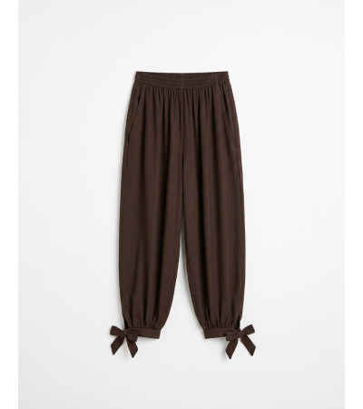 PANTALÓN BOMBACHO CON LAZOS Y BOLSILLOS | MULAYA
