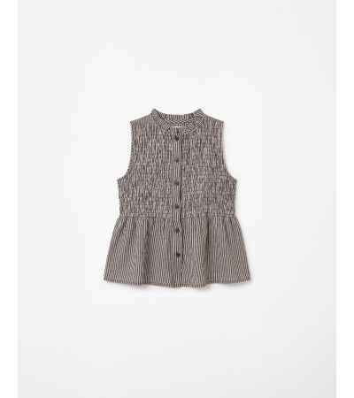 TOP NIDO ABEJA PEPLUM MINI VOLANTES BOTONES | MULAYA