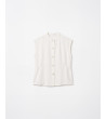 BLUSA CUELLO REDONDO MANGA CORTA VOLANTE BOTONES | MULAYA