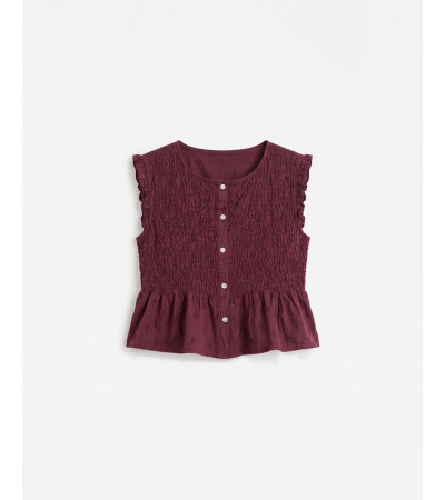 TOP NIDO ABEJA PEPLUM BORDADO MINI VOLANTES | MULAYA