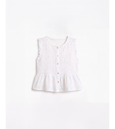 TOP NIDO ABEJA PEPLUM BORDADO MINI VOLANTES | MULAYA